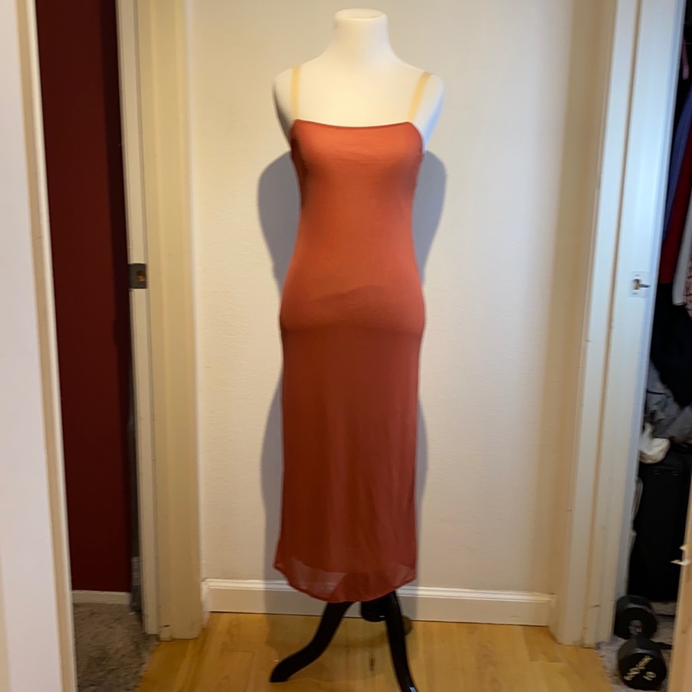 Banana Republic Maxi Summer Dress Burnt Orange XS